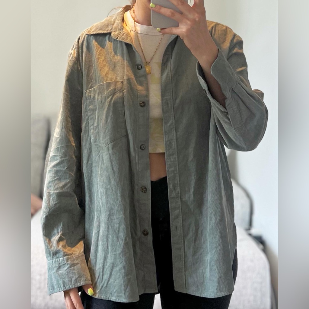 Sage Button Up